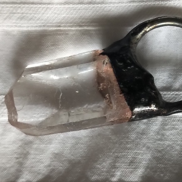 Quartz necklace beautiful crystal chain is not 925. Crystal is real. - Picture 7 of 9